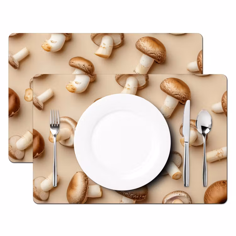 Kastanje Champignons - Beige Placemat vinyl groot -zzsfeer2_Kitchenyeah-website
