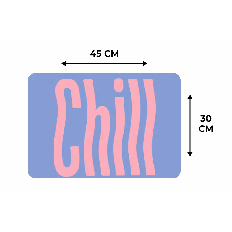 Chill - Roze - Blauw - Golvend Placemat vinyl groot -specs