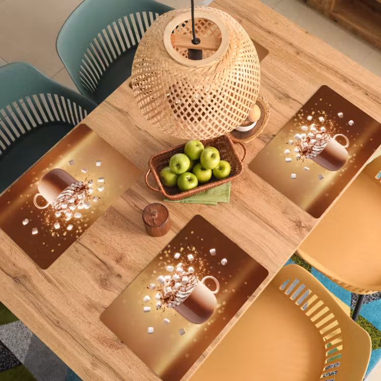 Chocomelk - Drinken - Warm - Bruin Placemat vinyl groot -zzsfeer5_Kitchenyeah-website