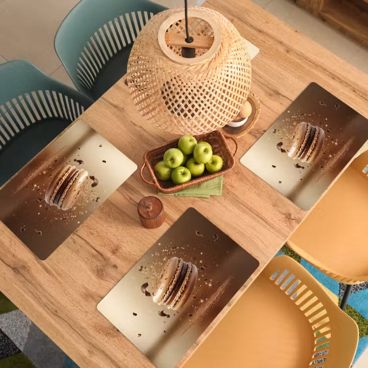 Chocolade - Macarons - Eten - Snoep Placemat vinyl groot -zzsfeer5_Kitchenyeah-website