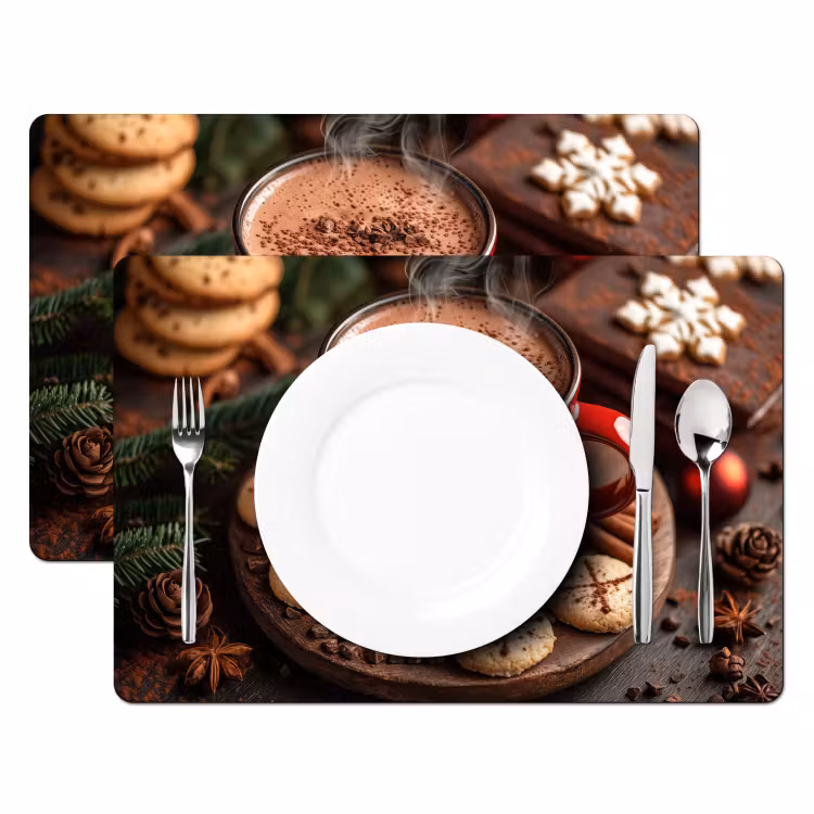 Chocolademelk - Mok - Winter - Kerst - Gezelligheid Placemat vinyl groot -zzsfeer2_Kitchenyeah-website