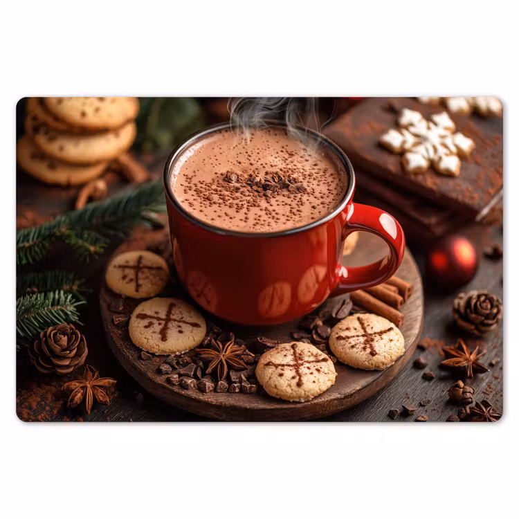 Chocolademelk - Mok - Winter - Kerst - Gezelligheid Placemat vinyl groot -zzsfeer1_Kitchenyeah-website