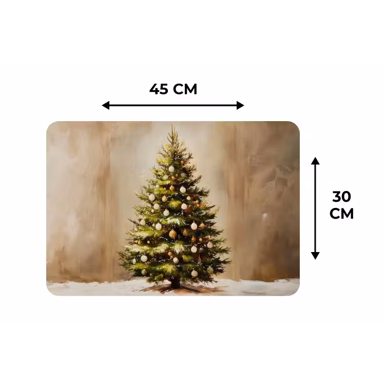 Kerst - Sfeer - Groen Placemat vinyl groot -specs