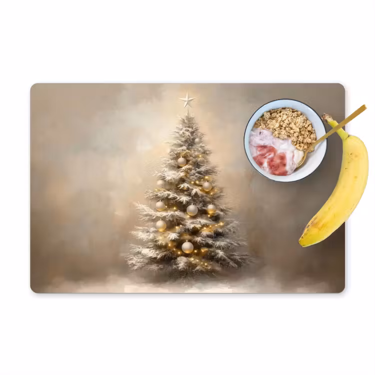 Kerst - kerstboom - Sneeuw - Art Placemat vinyl groot -zzzproduct_Kitchenyeah-website