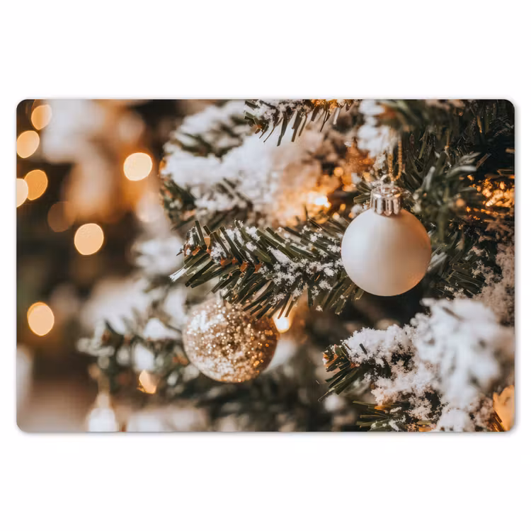 Kerst - Kerstboom - Winter - Binnen - Sneeuw Placemat vinyl groot -zzsfeer1_Kitchenyeah-website