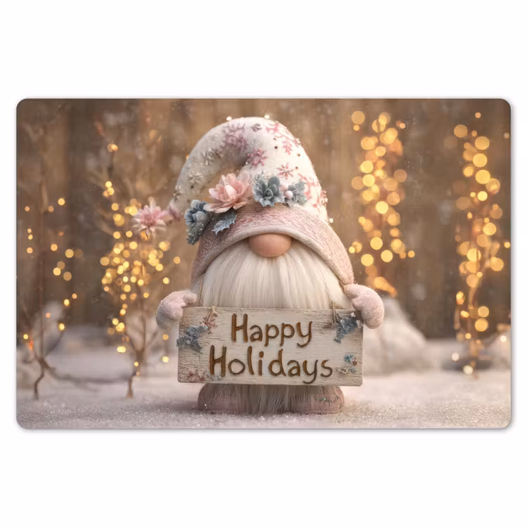 Kerst - Gnome - Bord - Kleurrijk Placemat vinyl groot -zzsfeer1_Kitchenyeah-website