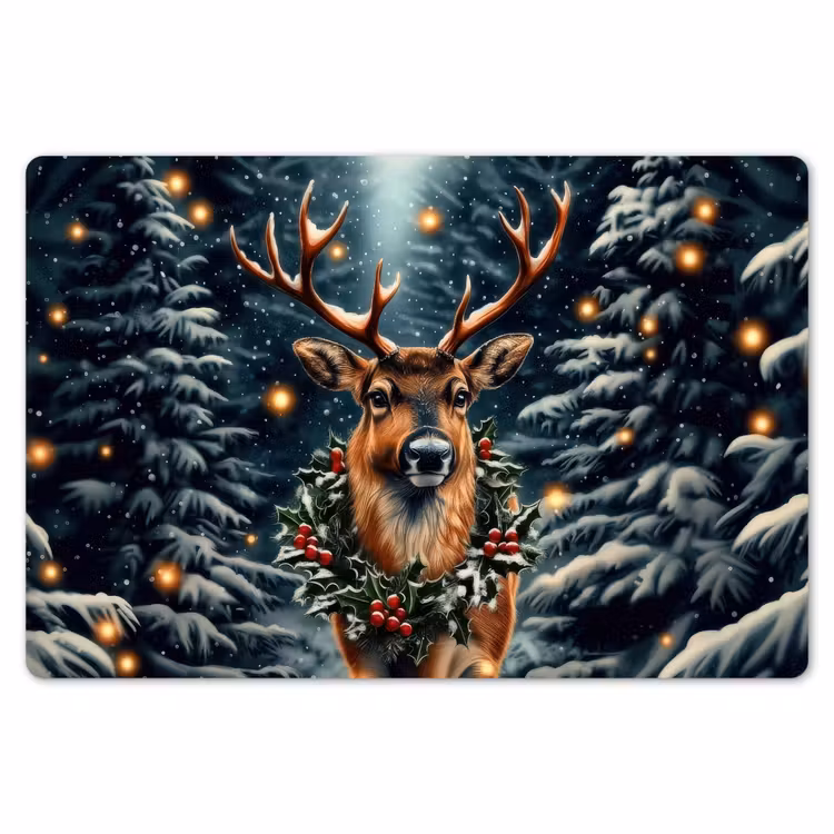 Kerst - Magie - Bos - Kleurrijk Placemat vinyl groot -zzsfeer1_Kitchenyeah-website