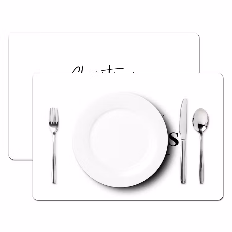 Kerst quote - Winter - Christmas calories - Wit Placemat vinyl groot -zzsfeer2_Kitchenyeah-website