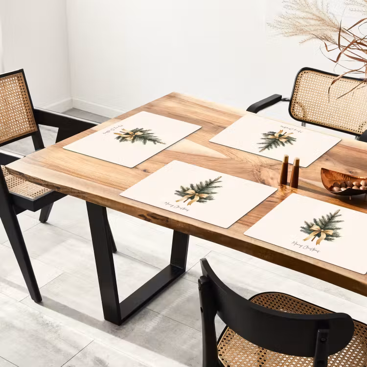 Kerstboom - Kerst - Merry Christmas - Beige Placemat vinyl groot -zzsfeer4_Kitchenyeah-website