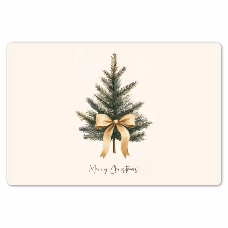 Kerstboom - Kerst - Merry Christmas - Beige Placemat vinyl groot -zzsfeer1_Kitchenyeah-website