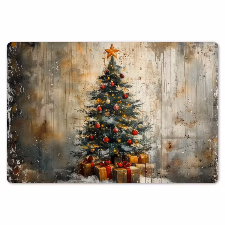 Kerstboom - Vintage - Kerst - Cadeau Placemat vinyl groot -zzsfeer1_Kitchenyeah-website