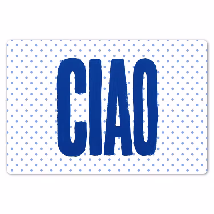 Ciao - Stippen - Roze - Wit Placemat vinyl groot -zzsfeer1_Kitchenyeah-website