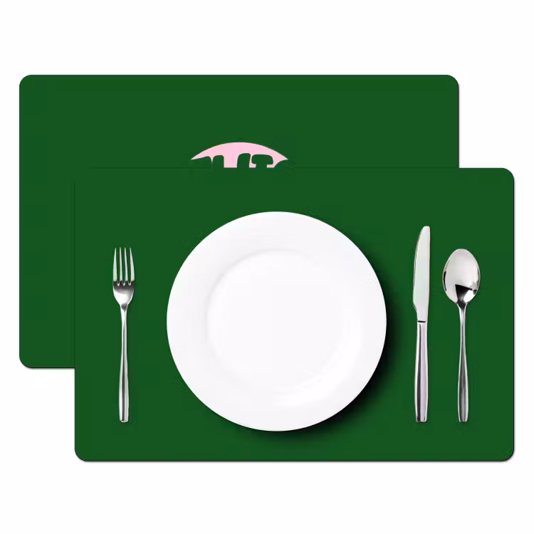 Cirkel - Roze - Tekst - Art Placemat vinyl groot -zzsfeer2_Kitchenyeah-website