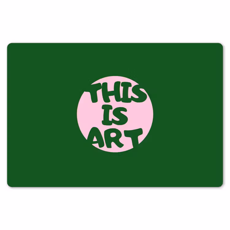 Cirkel - Roze - Tekst - Art Placemat vinyl groot -zzsfeer1_Kitchenyeah-website