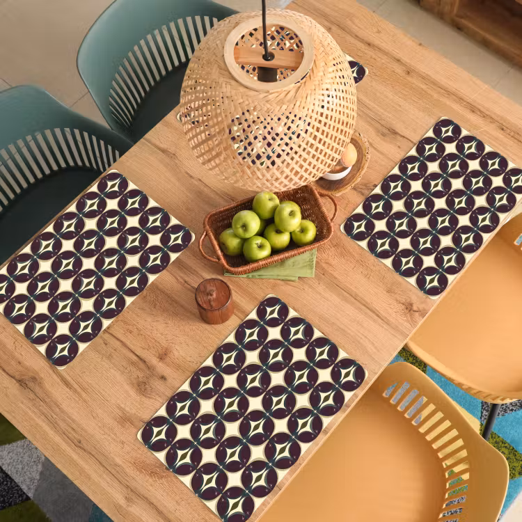 Cirkel - Retro - Kleurrijk Placemat vinyl groot 368 -zzsfeer5_Kitchenyeah-website