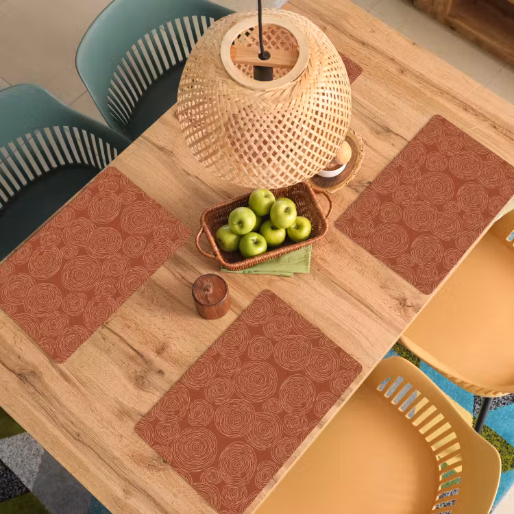 Cirkels - Abstract - Artistiek - Terracotta Placemat vinyl groot 368 -zzsfeer5_Kitchenyeah-website