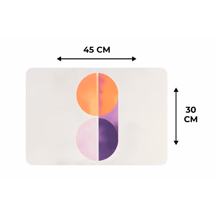 Cirkels - Abstract - Paars Placemat vinyl groot -specs