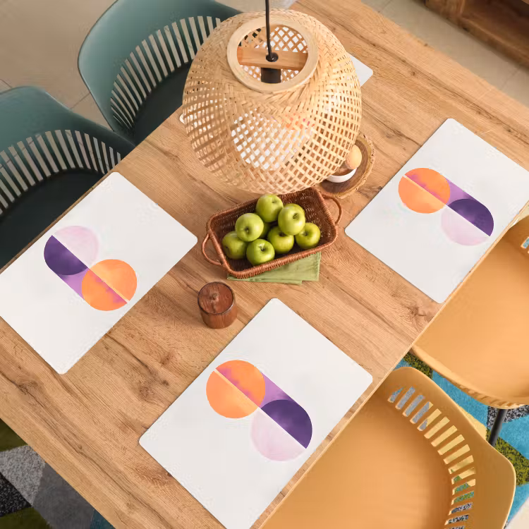 Cirkels - Abstract - Paars Placemat vinyl groot -zzsfeer5_Kitchenyeah-website