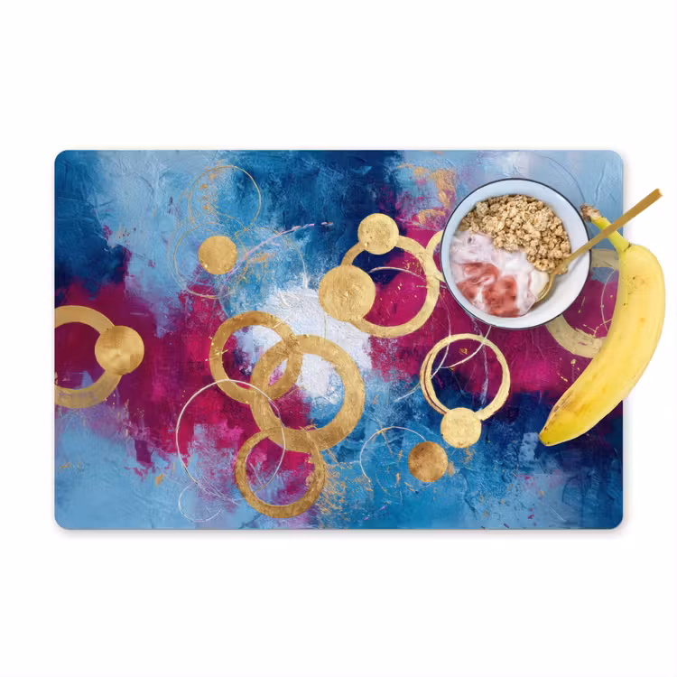 Cirkels - Goud - Abstract Placemat vinyl groot -zzzproduct_Kitchenyeah-website