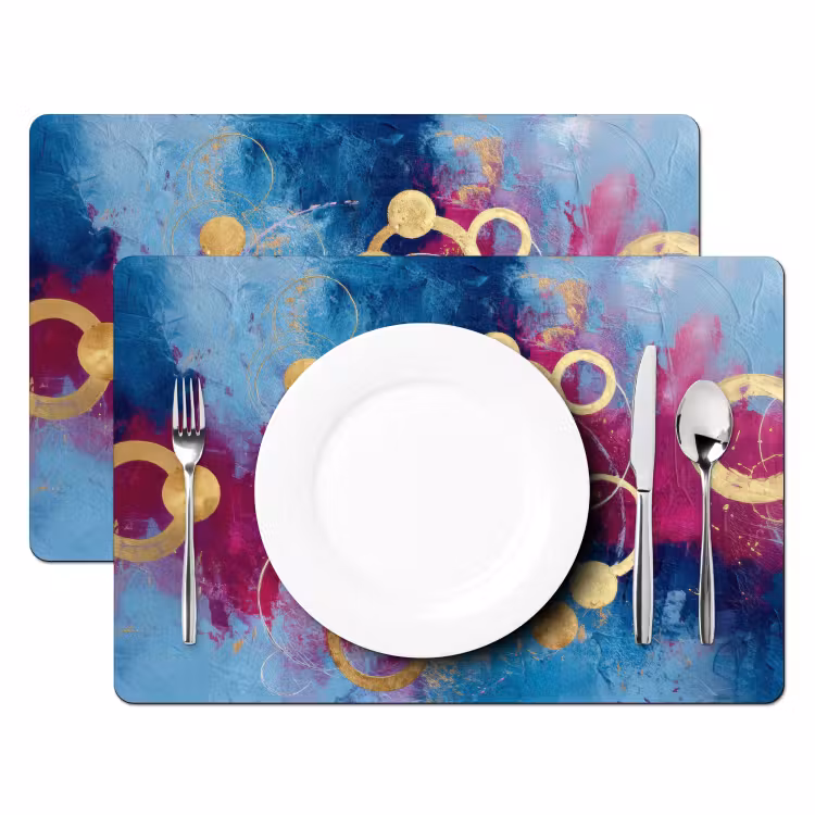 Cirkels - Goud - Abstract Placemat vinyl groot -zzsfeer2_Kitchenyeah-website