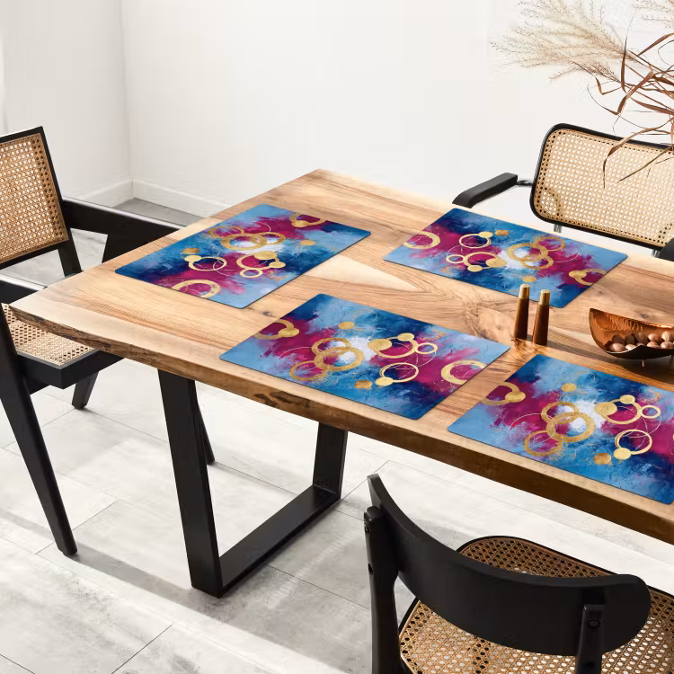 Cirkels - Goud - Abstract Placemat vinyl groot -zzsfeer4_Kitchenyeah-website