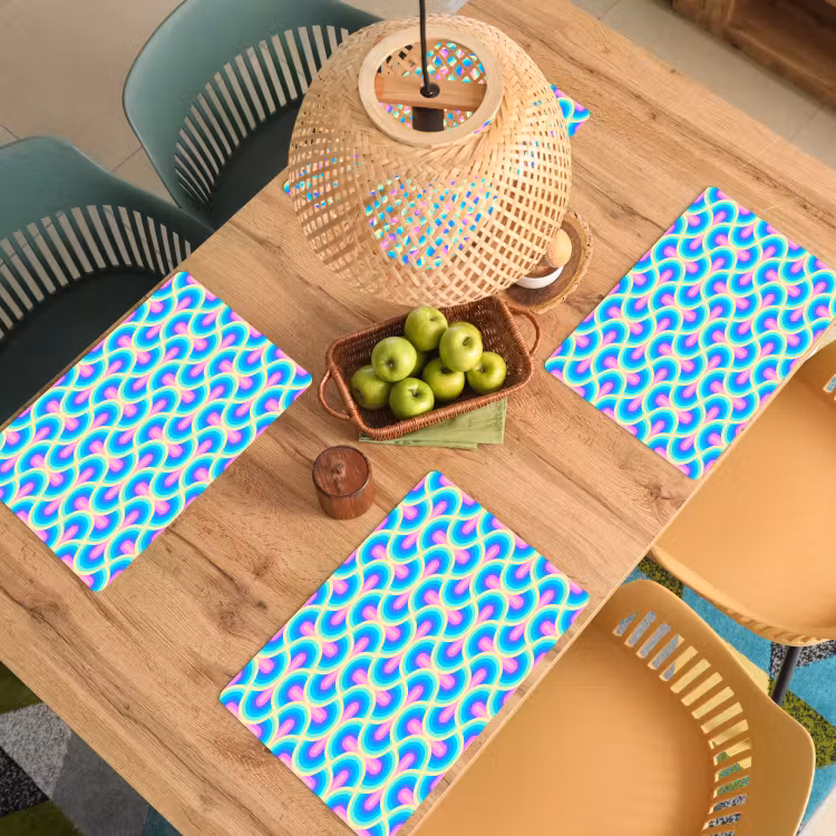 Cirkels - Neon - Bogen Placemat vinyl groot 368 -zzsfeer5_Kitchenyeah-website