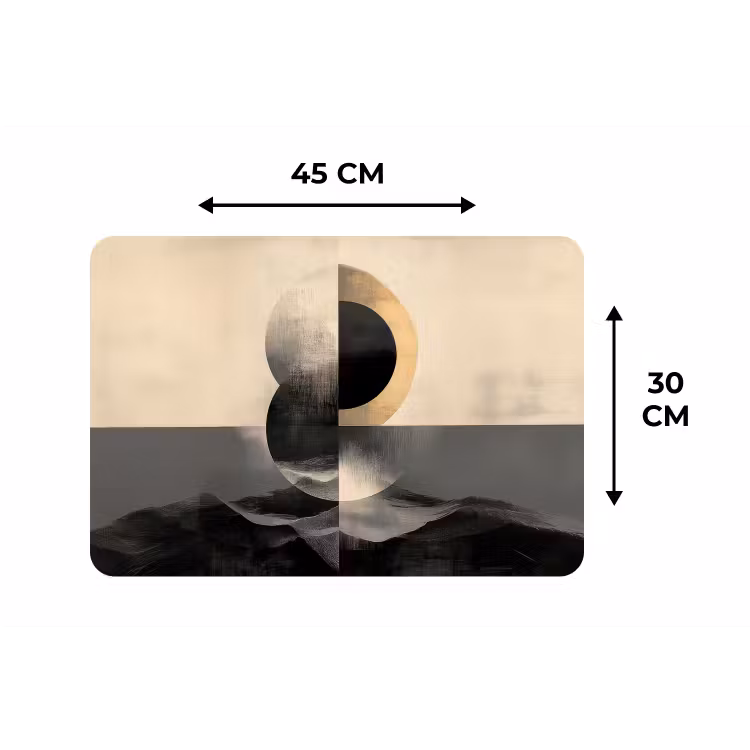 Cirkels - Schaduw - Abstract Placemat vinyl groot -specs