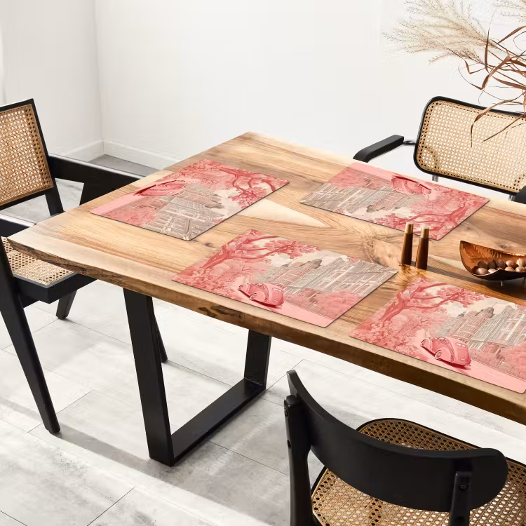 City - Car - Pink Placemat vinyl groot -zzsfeer4_Kitchenyeah-website
