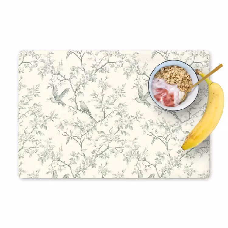 Klassiek - Vogels - Groen Placemat vinyl groot 368 -zzzproduct_Kitchenyeah-website