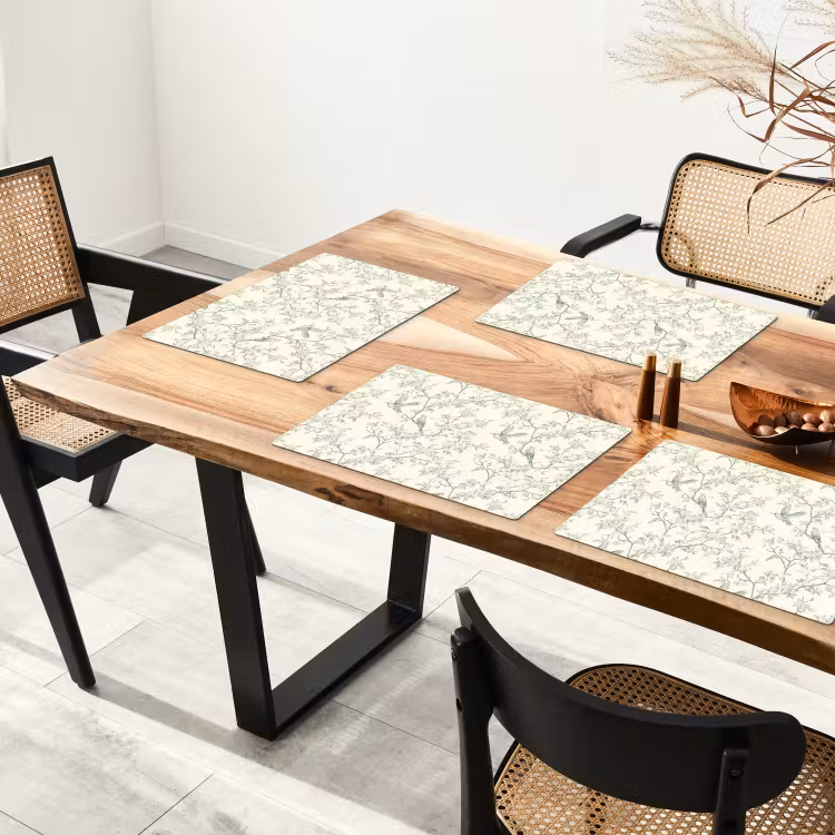 Klassiek - Vogels - Groen Placemat vinyl groot 368 -zzsfeer4_Kitchenyeah-website