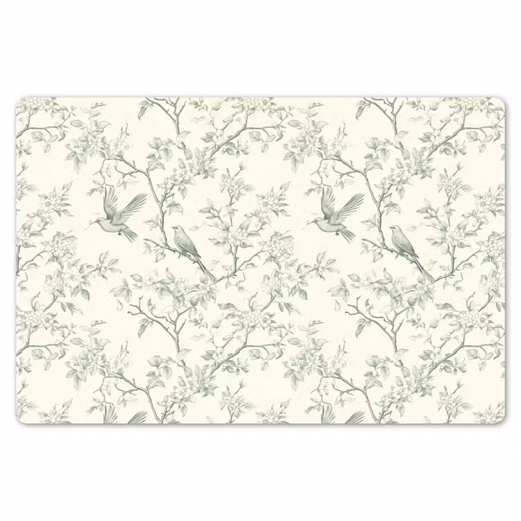 Klassiek - Vogels - Groen Placemat vinyl groot 368 -zzsfeer1_Kitchenyeah-website