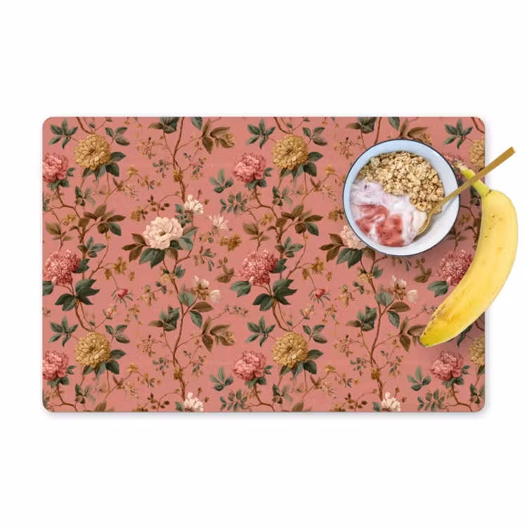 Klassiek - Botanisch - Roze Placemat vinyl groot 368 -zzzproduct_Kitchenyeah-website