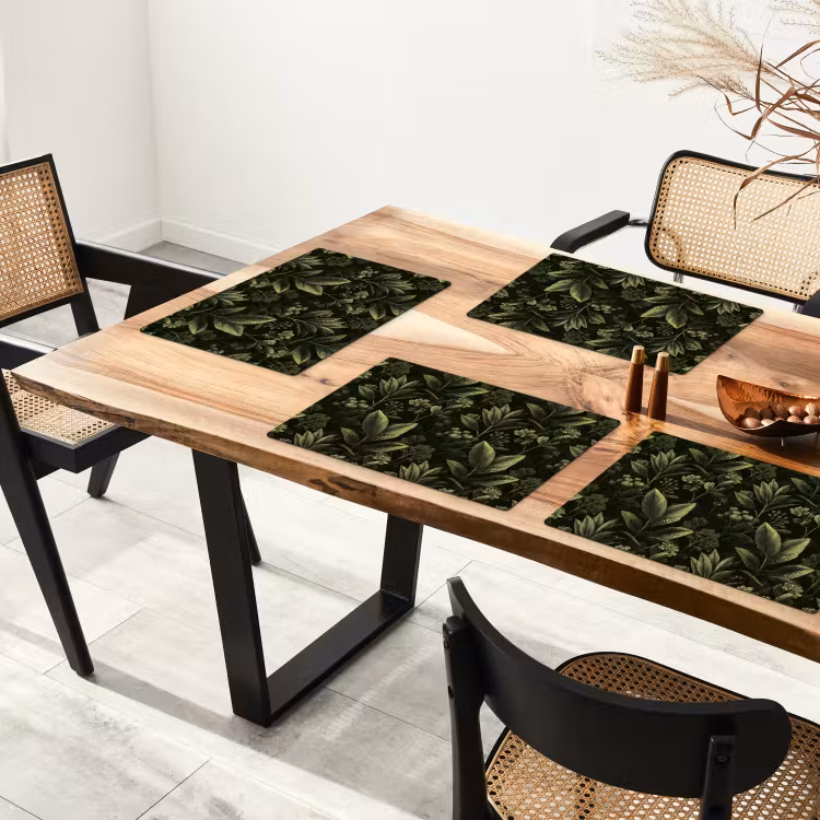 Klassiek - Donker - Botanisch - Planten Placemat vinyl groot 368 -zzsfeer4_Kitchenyeah-website