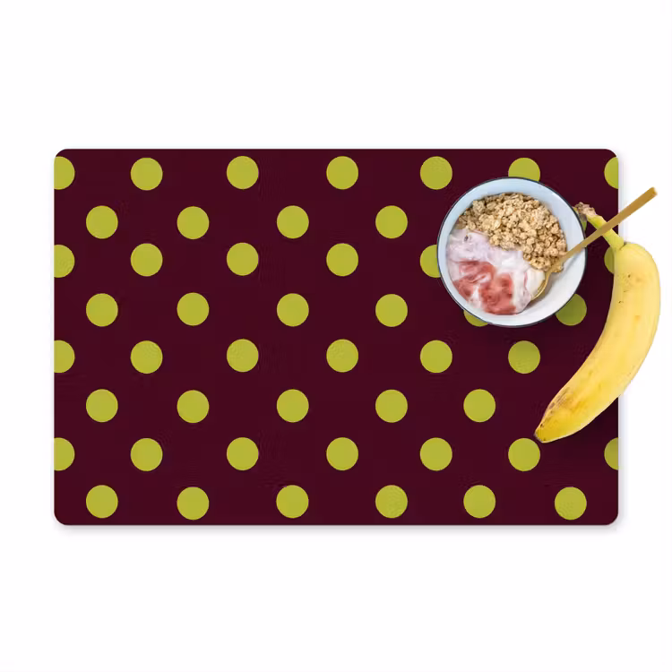 Klassiek - Stippen - Groen Placemat vinyl groot 368 -zzzproduct_Kitchenyeah-website