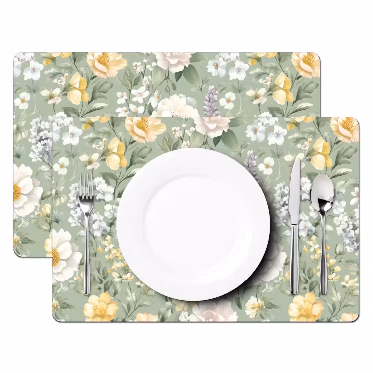 Klassiek - Bloemenpatroon - Kleurrijk Placemat vinyl groot 368 -zzsfeer2_Kitchenyeah-website
