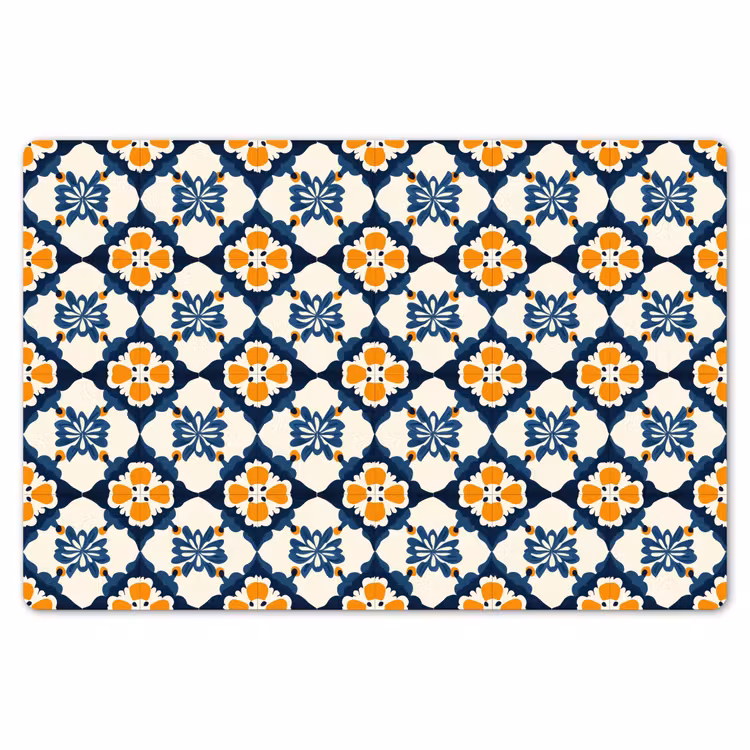 Klassiek - Geometrisch - Blauw Placemat vinyl groot 368 -zzsfeer1_Kitchenyeah-website