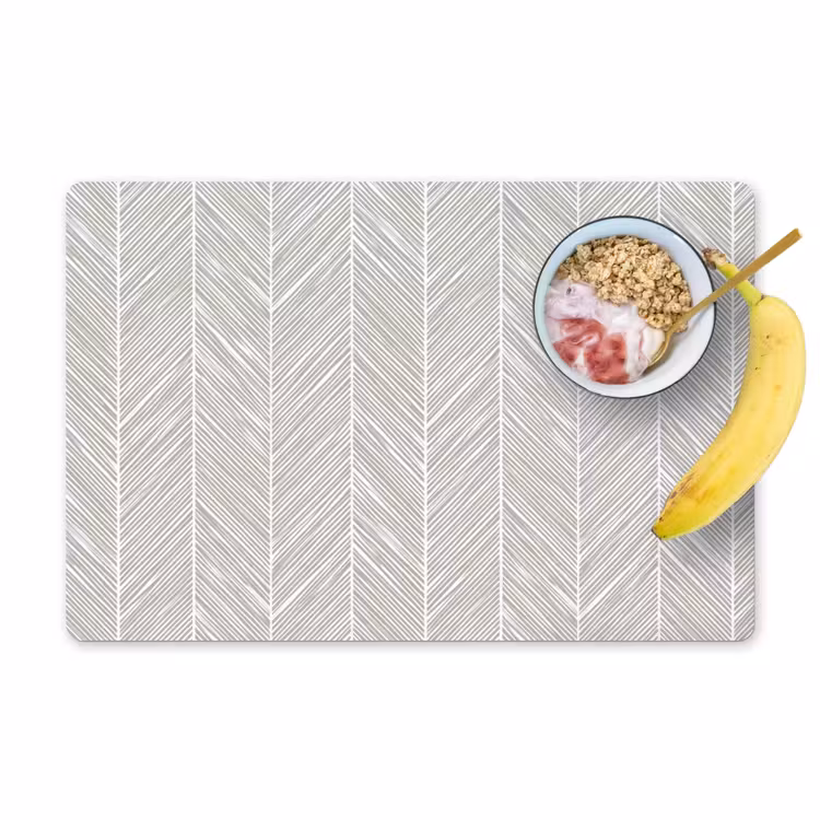 Klassiek - Visgraat - Grijs Placemat vinyl groot 368 -zzzproduct_Kitchenyeah-website