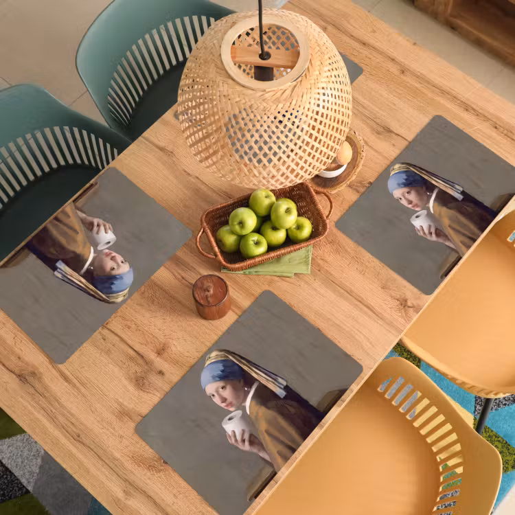 Klassiek - Humor - Kleurrijk Placemat vinyl groot -zzsfeer5_Kitchenyeah-website