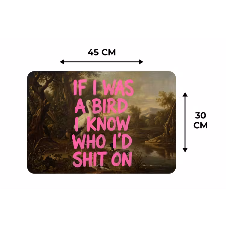 Klassiek - Humor - Roze Placemat vinyl groot -specs