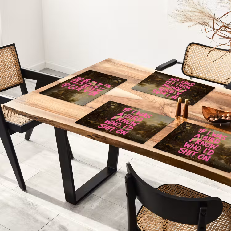 Klassiek - Humor - Roze Placemat vinyl groot -zzsfeer4_Kitchenyeah-website