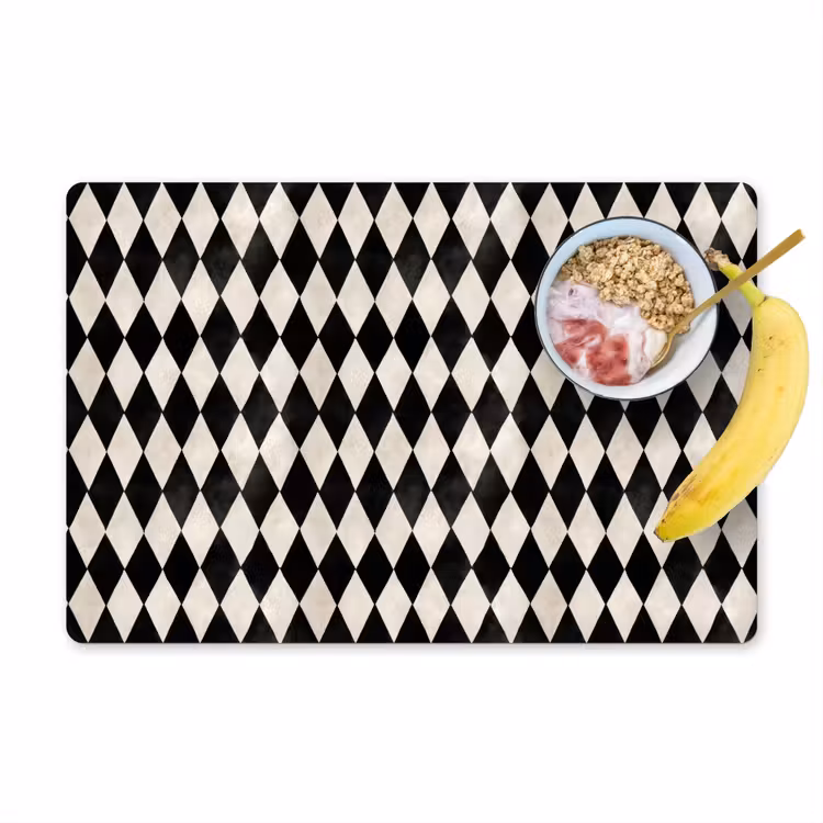 Klassiek - Patroon - Zwart Placemat vinyl groot 368 -zzzproduct_Kitchenyeah-website
