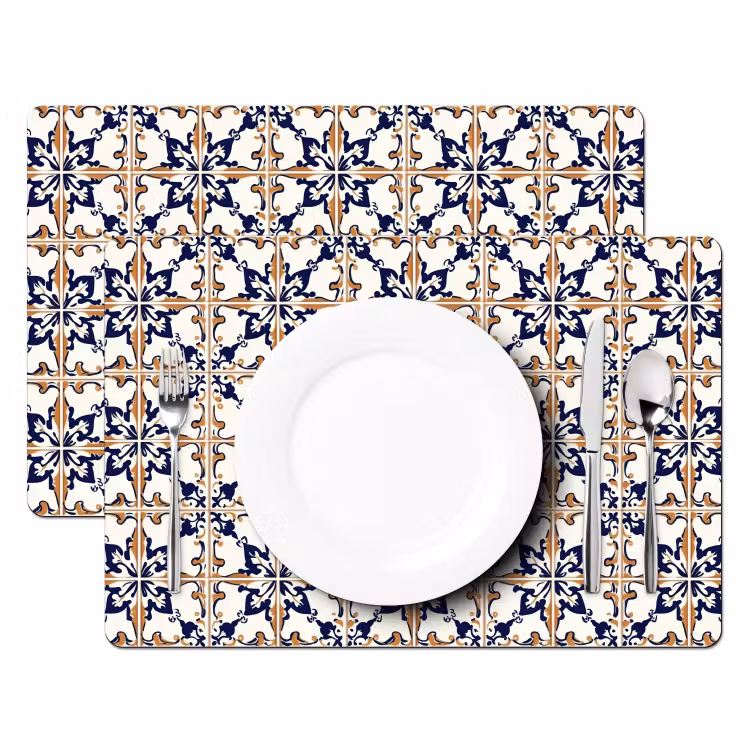 Klassiek - Patroon - Kleurrijk Placemat vinyl groot 368 -zzsfeer2_Kitchenyeah-website
