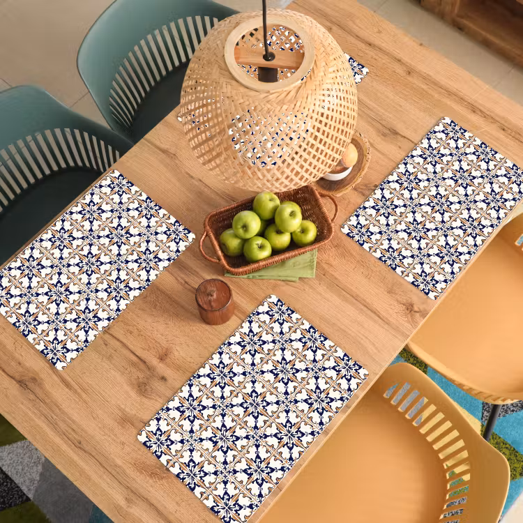 Klassiek - Patroon - Kleurrijk Placemat vinyl groot 368 -zzsfeer5_Kitchenyeah-website