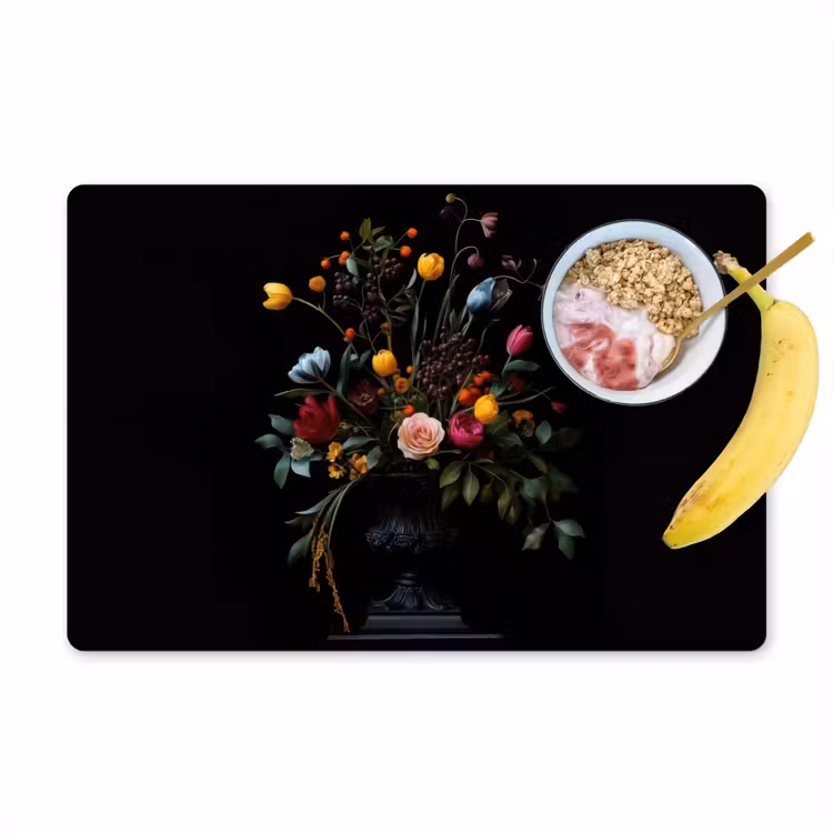 Klassiek - Vaas - Boeket - Bloemen Placemat vinyl groot -zzzproduct_Kitchenyeah-website