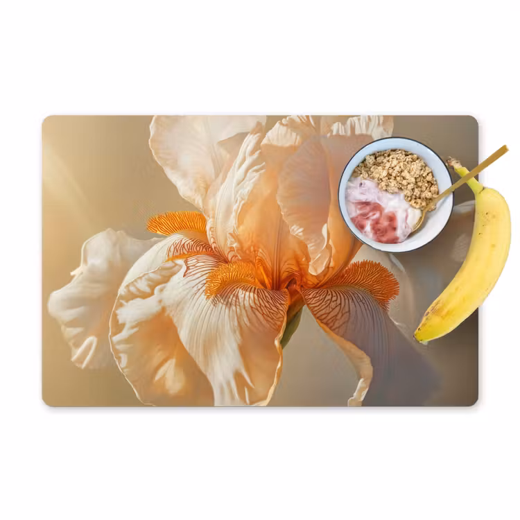 Close up - Oranje - Iris Placemat vinyl groot -zzzproduct_Kitchenyeah-website