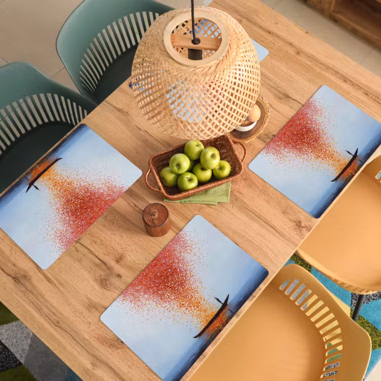 Wolk - Confetti - Boot - Wateroppervlakte Placemat vinyl groot -zzsfeer5_Kitchenyeah-website