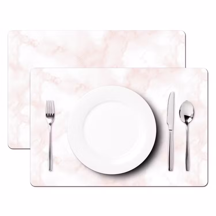 Wolkenstructuur - Roze - Marmer Placemat vinyl groot 368 -zzsfeer2_Kitchenyeah-website