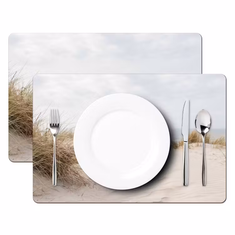 Wolken - Duinlandschap - Zand Placemat vinyl groot -zzsfeer2_Kitchenyeah-website