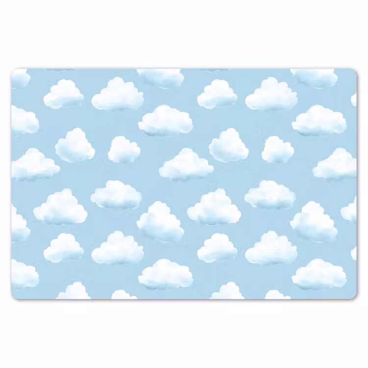 Wolken - Illustratie - Blauw Placemat vinyl groot 368 -zzsfeer1_Kitchenyeah-website