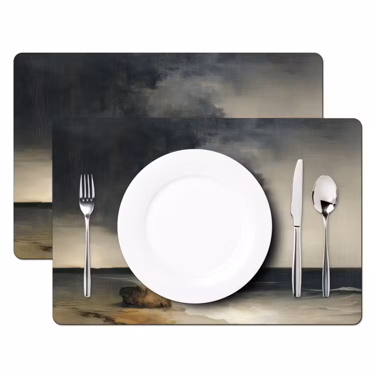 Kust - Golven - Rots - Storm Placemat vinyl groot -zzsfeer2_Kitchenyeah-website
